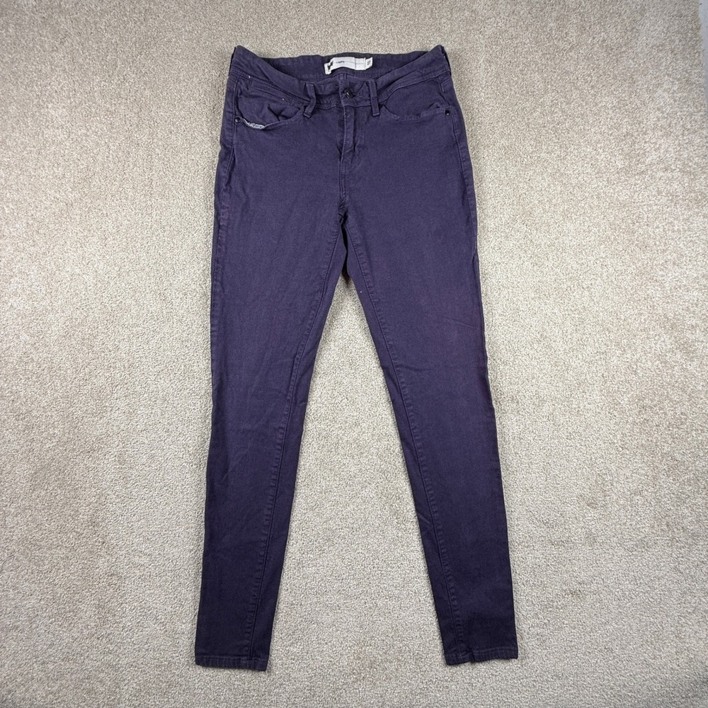 Levis Legging Super Skinny Jeans Purple Mid Rise Womens 27 43962-0004